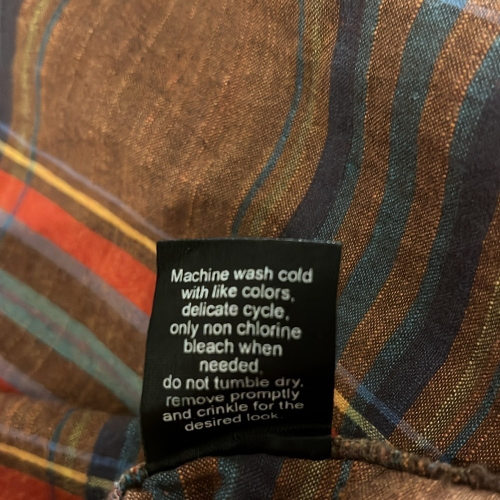 Cino plaid and ruffle button down shirt - Picture 6 of 6